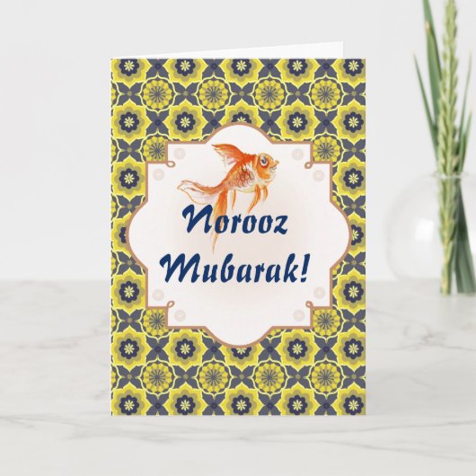 De vissen van Mubarak Khatam van Norooz Feestdagen Kaart (Voorkant)