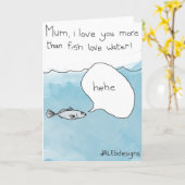 De vissen verwante Gelukkige Kaart van de (Gele Bloem)