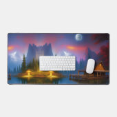 De Vissende Cabin in de Cove onder de maan Bureaumat (Keyboard & Muis)
