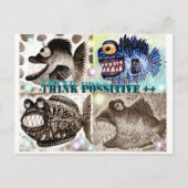 De vissentroep van het monster briefkaart (Voorkant)