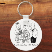 De visser biedt Vicar Heilige Makreel. Grappig Sleutelhanger (Voorkant)