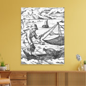 De visser canvas afdruk (Insitu (Woonkamer))