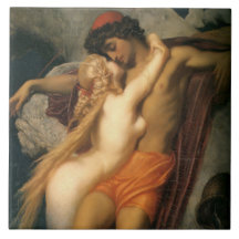 De visser en de sirene (door Frederic Leighton)