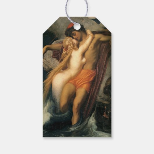De Visser en de Syren (door Frederic Leighton) Cadeaulabel (Voorkant)