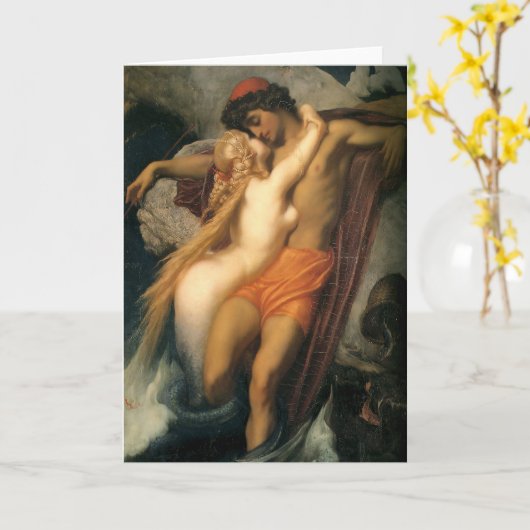 De visser en de syren | Frederic Leighton Kaart (Gele Bloem)