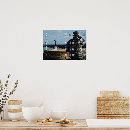 DE VISser EN DE ZEEHEKS Kalenderposter 2017 Poster (Keuken)