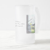 De visser...Frosted Glass Mok... Matglas Bierpul (Voorkant rechts)