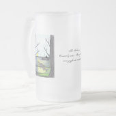 De visser...Frosted Glass Mok... Matglas Bierpul (Voorkant links)