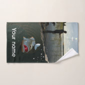 De visser ​ ​ ​ ​ ​. Gelukkig vissen Handdoek (Handdoek)