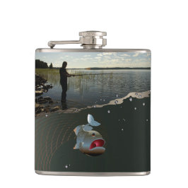 De visser ​ ​ ​ ​ ​. Gelukkig vissen Heupfles