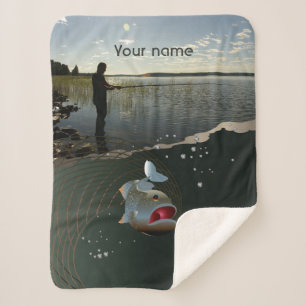 De visser . Gelukkig vissen Sherpa Deken