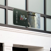 De visser. Gelukkig vissen Spandoek (Buitenkant Gebouw)