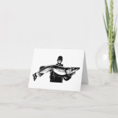 De visser heeft een grote vis gevangen bedankkaart (Voorkant)