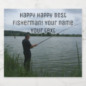 De visser 's avonds bier etiket (Enkel label)