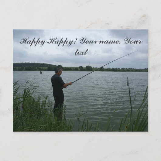 De visser 's avonds briefkaart (Voorkant)