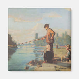 De visser (vissen in de buitenlucht) (angelen) (ri magneet