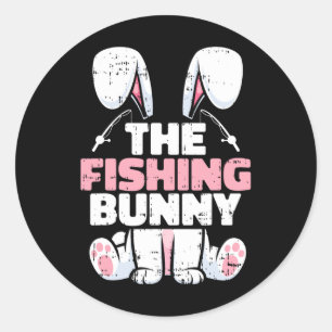 De Visserij Konijn Pasen Familie Matching Lente Me Ronde Sticker