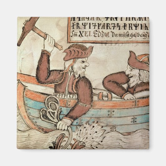 De visserij op de serpent van Midgard Magneet (Voorkant)