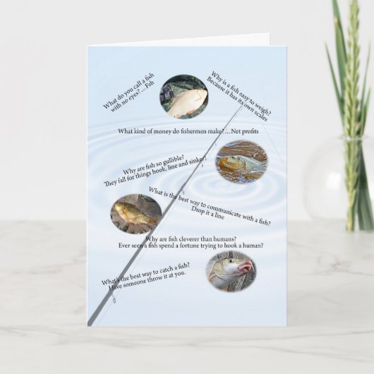 De visserij van grappenkaart nummer 1 kaart (Voorkant)