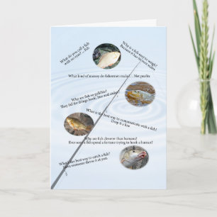 De visserij van grappenkaart nummer 1 kaart