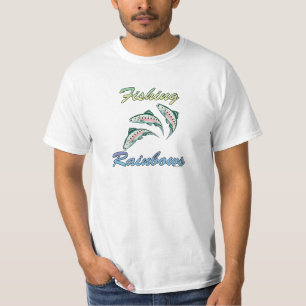 De visserij van Regenbogen die de Forel van de T-shirt