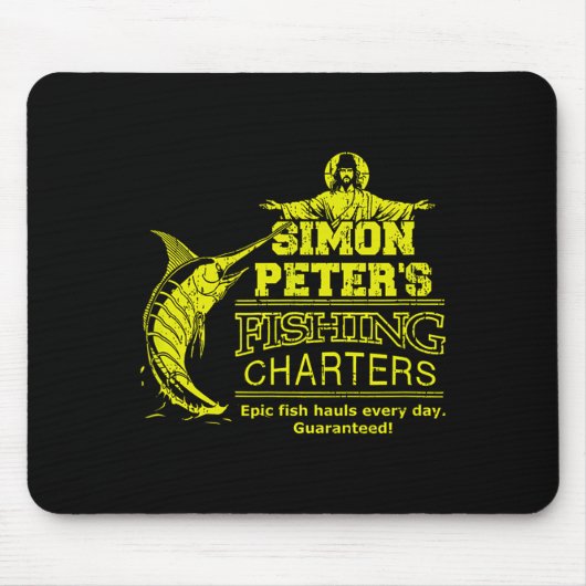 De visserijcharters van Simon Petrus Funny Jezus C Muismat (Voorkant)