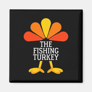 De Visserijkalkoen Grappige Thanksgiving Overeenko Magneet
