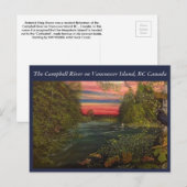 De visserijreis van de Rivier van Campbell op het Briefkaart (Voorkant / Achterkant)