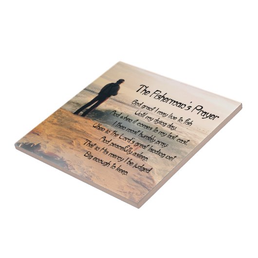 De vissers bidden tegeltje (Zijkant)