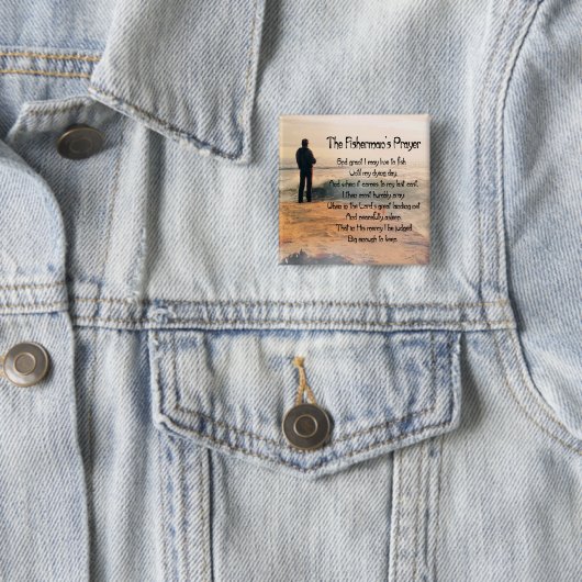 De vissers bidden vierkante button 5,1 cm (In situ)