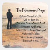 De vissers bidden vierkante sticker (Voorkant)