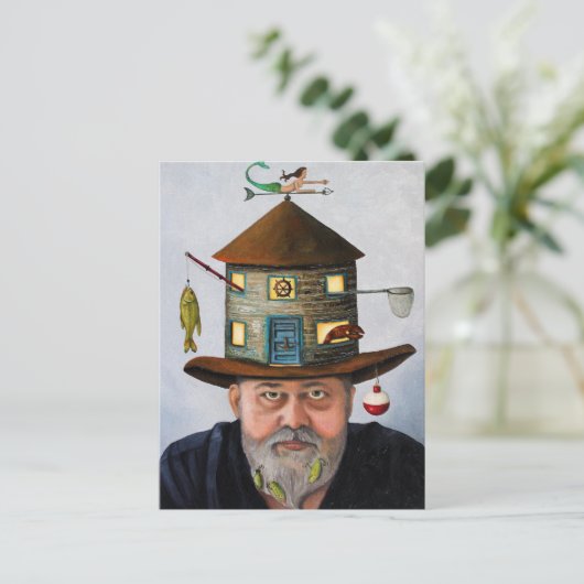 De vissers briefkaart (Staand voorkant)