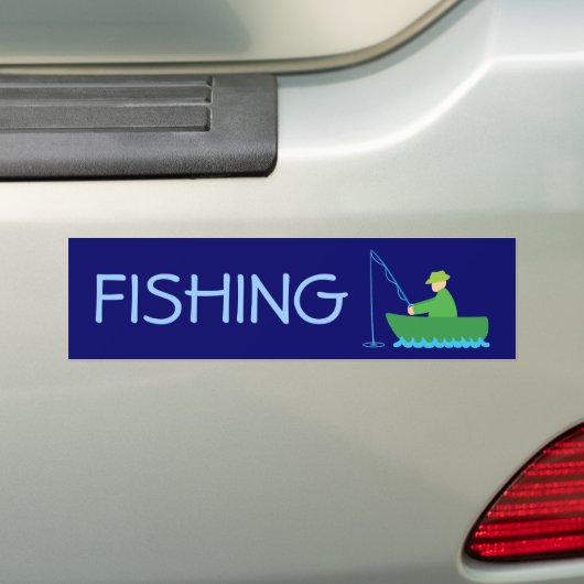 De vissers bumpersticker (Op auto)