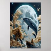 De visser's maan vangst poster (Voorkant)