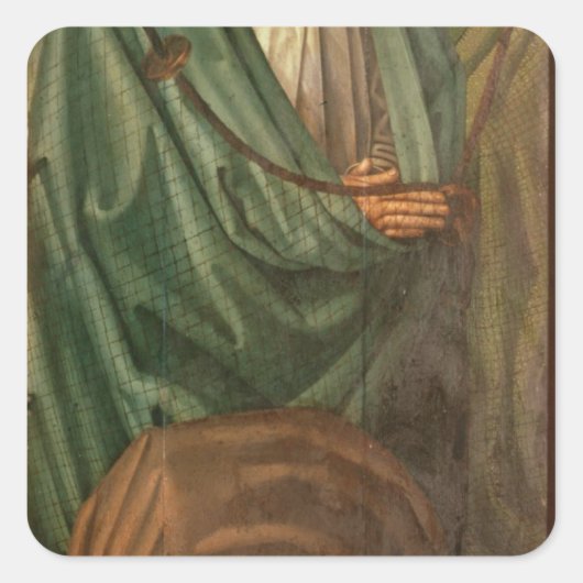 De vissers uit de Polyptych van St. Vierkante Sticker (Voorkant)
