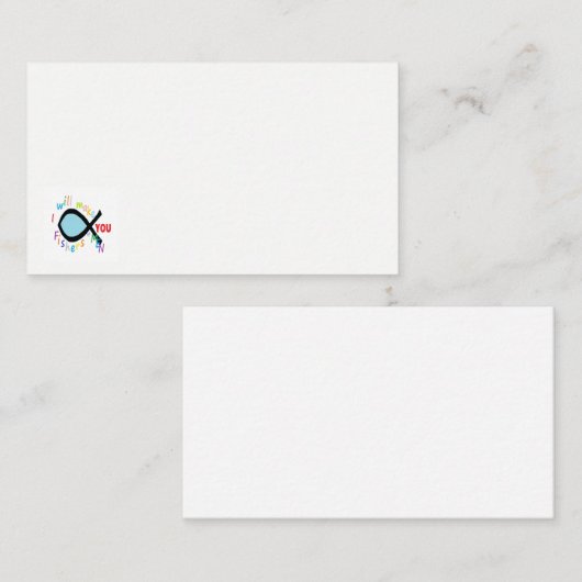 De vissers van het Visitekaartje van Mannen die ee (Voorkant / Achterkant)