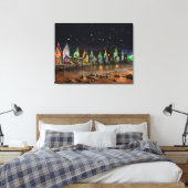 De Vissersbaai 's Nachts Canvas Afdruk (Insitu (Slaapkamer))