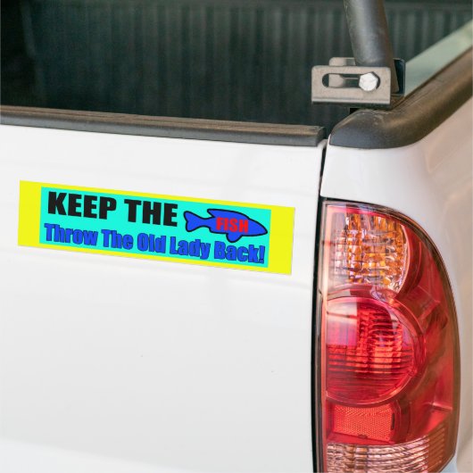 De vissoort Bumpersticker behouden (Op Truck)