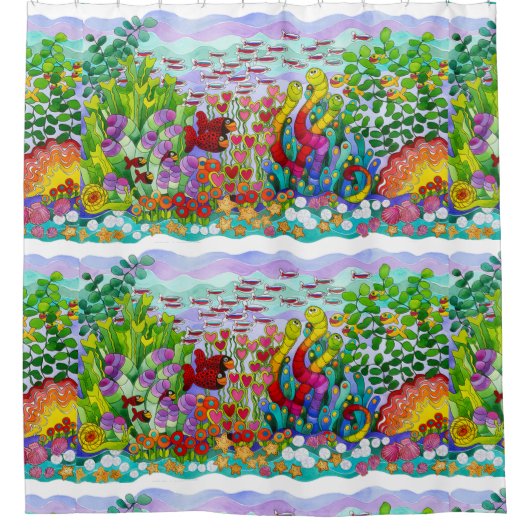 De vistuin douchegordijn (Voorkant)