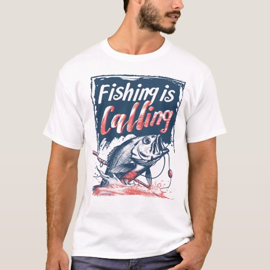 De visvangst roept t-shirt (Voorkant)