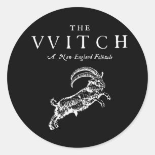 De Vitch een nieuw Eangland fottale Ronde Sticker