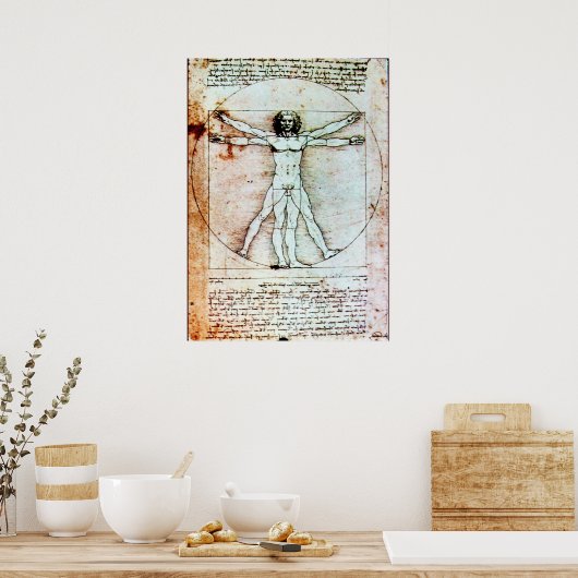 DE VITRUVIAANSE MAN POSTER (Keuken)