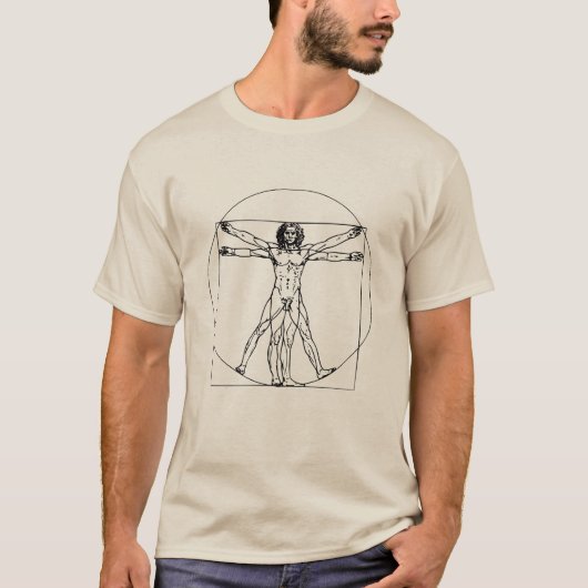 De Vitruvianische Man van Da Vinci T-shirt (Voorkant)