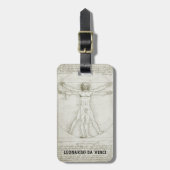 De Vitruviusman van Leonardo da Vinci Bagagelabel (Voorkant verticaal)