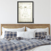 De Vitruviusman van Leonardo da Vinci Canvas Afdruk (Insitu (Slaapkamer))