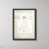 De Vitruviusman van Leonardo da Vinci Canvas Afdruk (Voorkant)