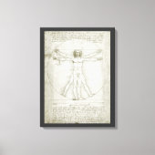De Vitruviusman van Leonardo da Vinci Canvas Afdruk (Voorkant)