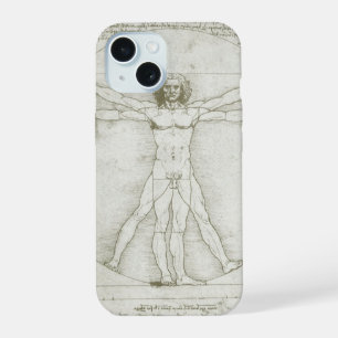 De Vitruviusman van Leonardo da Vinci iPhone 15 Hoesje