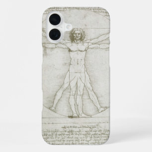 De Vitruviusman van Leonardo da Vinci iPhone 16 Plus Hoesje