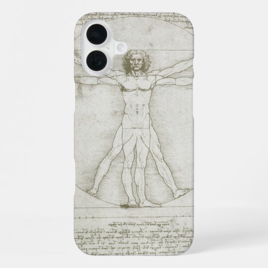 De Vitruviusman van Leonardo da Vinci iPhone Hoesje (Achterkant)